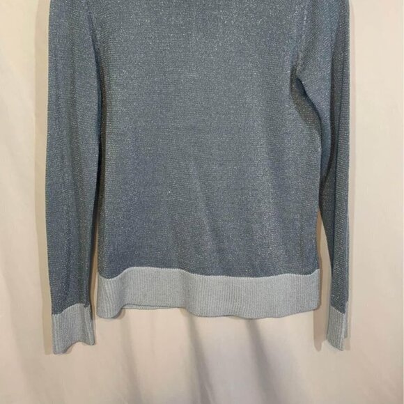𝅺WOMAN’S blue sparkle crew neck sweater. Size small. New condition - Picture 2 of 6